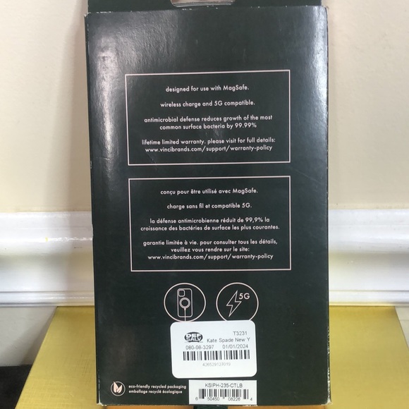 KATE SPADE New York iPhone 6.1” Pro 2022 Protective Hardshell 14 PRO Cat Leopard - Picture 9 of 12